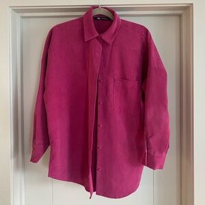 Hot pink long sleeve shirt